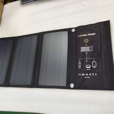 Bolso portátil de paneles solares plegables de 21W para viajes de campamento