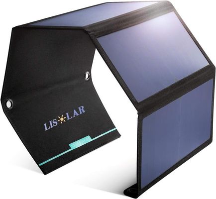 28W paneles solares plegables cargador bolso de mano para acampar 11.1x 6.3x 1.3in
