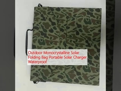 Bolso plegable solar monocristalino para exteriores Cargador solar portátil a prueba de agua